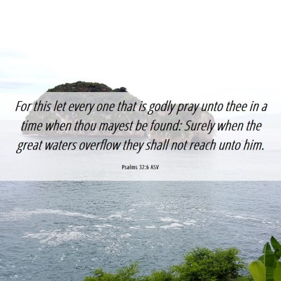 Picture 06 - Psalms 32:6 ASV - For this let every one that is godly pray unto - Bible Verse Picture