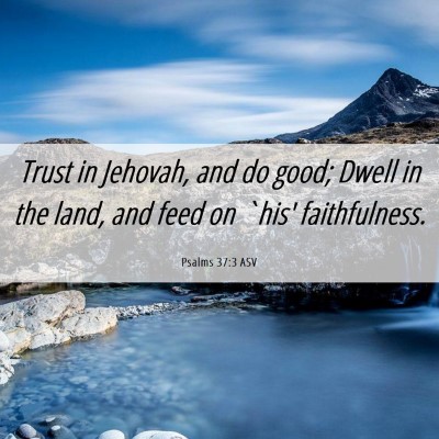 Picture 06 - Psalms 37:3 ASV - Trust in Jehovah, and do good; Dwell in the land, - Bible Verse Picture