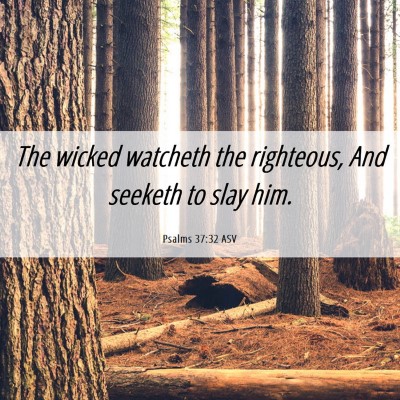 Picture 06 - Psalms 37:32 ASV - The wicked watcheth the righteous, And seeketh to - Bible Verse Picture