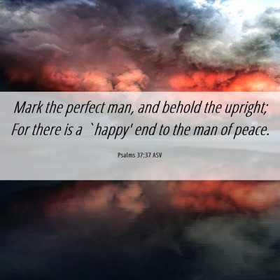 Picture 06 - Psalms 37:37 ASV - Mark the perfect man, and behold the upright; For - Bible Verse Picture