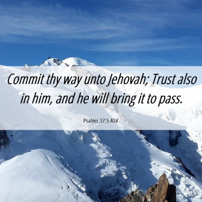 Picture 06 - Psalms 37:5 ASV - Commit thy way unto Jehovah; Trust also in him, - Bible Verse Picture