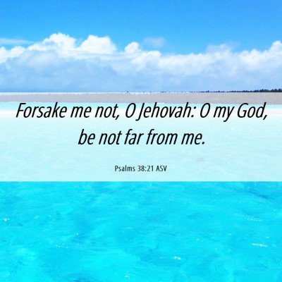 Picture 06 - Psalms 38:21 ASV - Forsake me not, O Jehovah: O my God, be not far - Bible Verse Picture