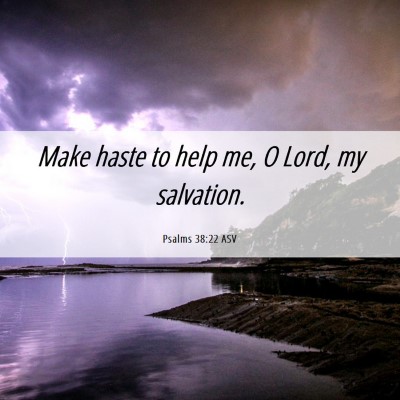 Picture 06 - Psalms 38:22 ASV - Make haste to help me, O Lord, my - Bible Verse Picture