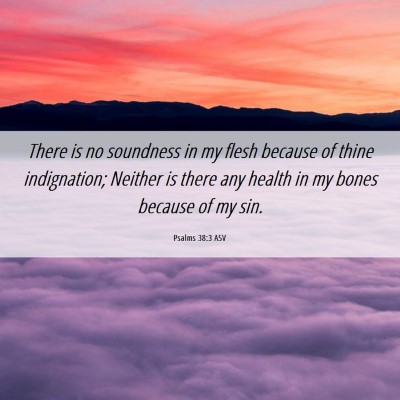 Picture 06 - Psalms 38:3 ASV - There is no soundness in my flesh because of - Bible Verse Picture
