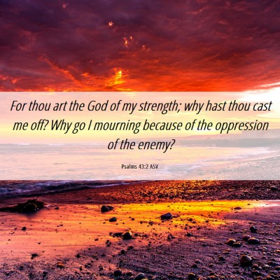 Picture 06 - Psalms 43:2 ASV - For thou art the God of my strength; why hast - Bible Verse Picture