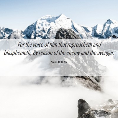 Picture 06 - Psalms 44:16 ASV - For the voice of him that reproacheth and - Bible Verse Picture