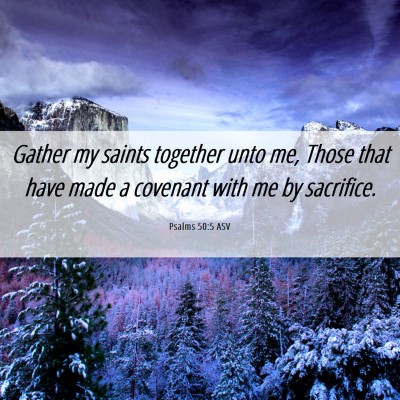 Picture 06 - Psalms 50:5 ASV - Gather my saints together unto me, Those that - Bible Verse Picture