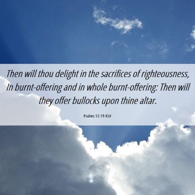 Picture 06 - Psalms 51:19 ASV - Then will thou delight in the sacrifices of - Bible Verse Picture