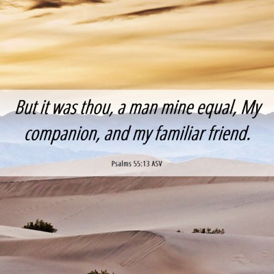 Picture 06 - Psalms 55:13 ASV - But it was thou, a man mine equal, My companion, - Bible Verse Picture