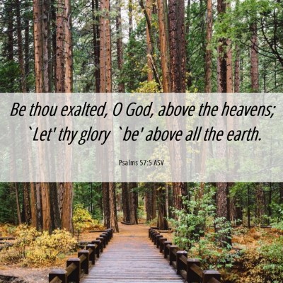 Picture 06 - Psalms 57:5 ASV - Be thou exalted, O God, above the heavens; `Let' - Bible Verse Picture