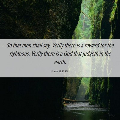 Picture 06 - Psalms 58:11 ASV - So that men shall say, Verily there is a reward - Bible Verse Picture