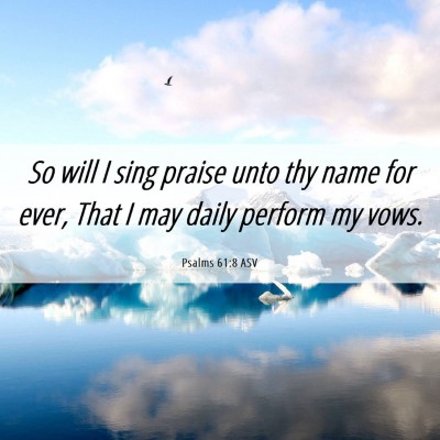 Picture 06 - Psalms 61:8 ASV - So will I sing praise unto thy name for ever, - Bible Verse Picture