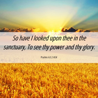 Picture 06 - Psalms 63:2 ASV - So have I looked upon thee in the sanctuary, To - Bible Verse Picture