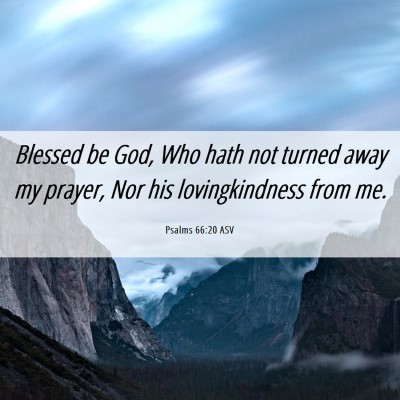 Picture 06 - Psalms 66:20 ASV - Blessed be God, Who hath not turned away my - Bible Verse Picture