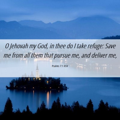 Picture 06 - Psalms 7:1 ASV - O Jehovah my God, in thee do I take refuge: Save - Bible Verse Picture