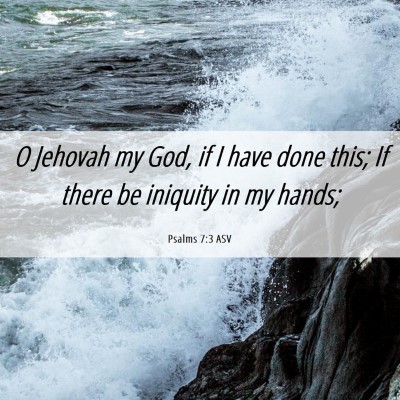 Picture 06 - Psalms 7:3 ASV - O Jehovah my God, if I have done this; If there - Bible Verse Picture
