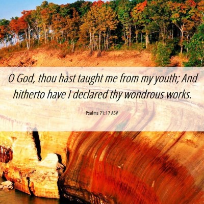 Picture 06 - Psalms 71:17 ASV - O God, thou hast taught me from my youth; And - Bible Verse Picture