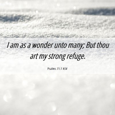 Picture 06 - Psalms 71:7 ASV - I am as a wonder unto many; But thou art my - Bible Verse Picture
