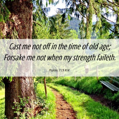 Picture 06 - Psalms 71:9 ASV - Cast me not off in the time of old age; Forsake - Bible Verse Picture