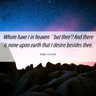 Picture 06 - Psalms 73:25 ASV - Whom have I in heaven `but thee'? And there is - Bible Verse Picture