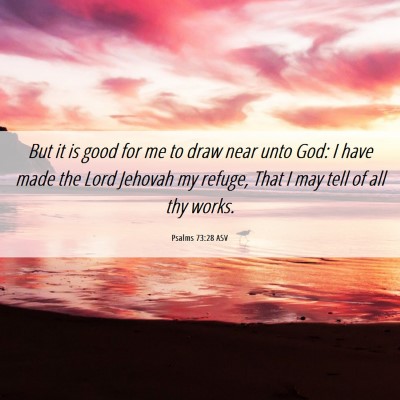 Picture 06 - Psalms 73:28 ASV - But it is good for me to draw near unto God: I - Bible Verse Picture