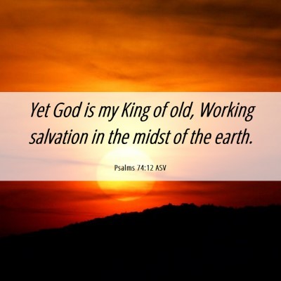 Picture 06 - Psalms 74:12 ASV - Yet God is my King of old, Working salvation in - Bible Verse Picture