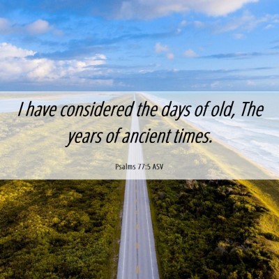 Picture 06 - Psalms 77:5 ASV - I have considered the days of old, The years of - Bible Verse Picture