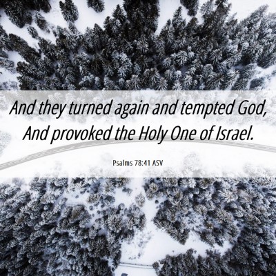 Picture 06 - Psalms 78:41 ASV - And they turned again and tempted God, And - Bible Verse Picture