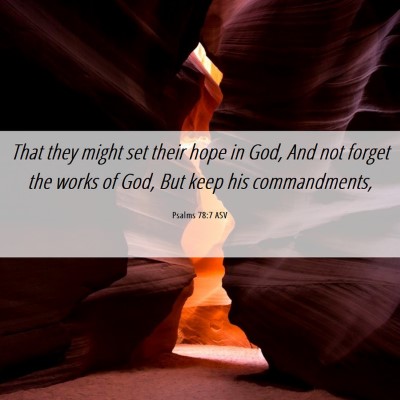 Picture 06 - Psalms 78:7 ASV - That they might set their hope in God, And not - Bible Verse Picture