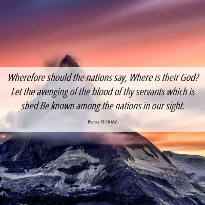 Picture 06 - Psalms 79:10 ASV - Wherefore should the nations say, Where is their - Bible Verse Picture
