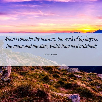 Picture 06 - Psalms 8:3 ASV - When I consider thy heavens, the work of thy - Bible Verse Picture