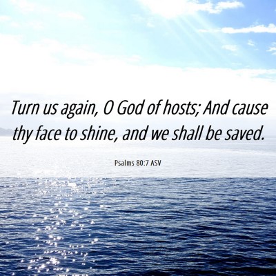 Picture 06 - Psalms 80:7 ASV - Turn us again, O God of hosts; And cause thy face - Bible Verse Picture