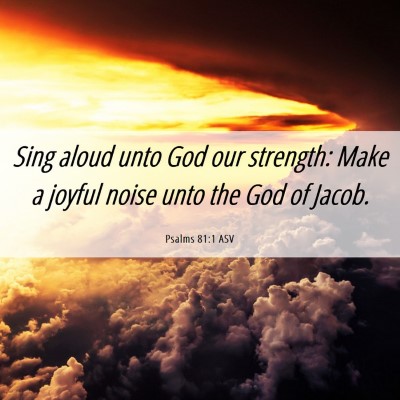 Picture 06 - Psalms 81:1 ASV - Sing aloud unto God our strength: Make a joyful - Bible Verse Picture