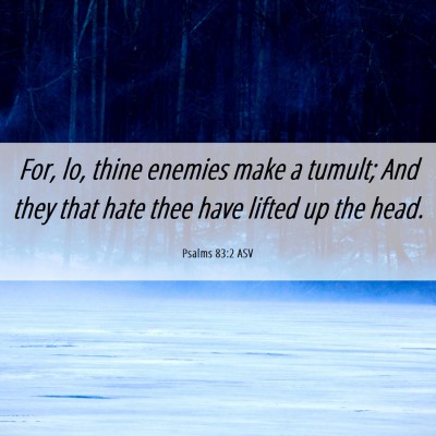Picture 06 - Psalms 83:2 ASV - For, lo, thine enemies make a tumult; And they - Bible Verse Picture