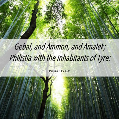 Picture 06 - Psalms 83:7 ASV - Gebal, and Ammon, and Amalek; Philistia with the - Bible Verse Picture