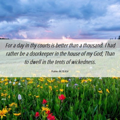 Picture 06 - Psalms 84:10 ASV - For a day in thy courts is better than a - Bible Verse Picture