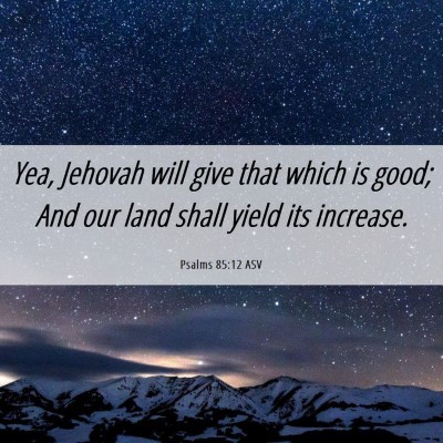 Picture 06 - Psalms 85:12 ASV - Yea, Jehovah will give that which is good; And - Bible Verse Picture