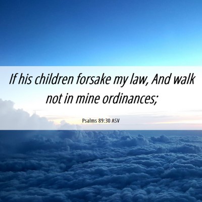 Picture 06 - Psalms 89:30 ASV - If his children forsake my law, And walk not in - Bible Verse Picture