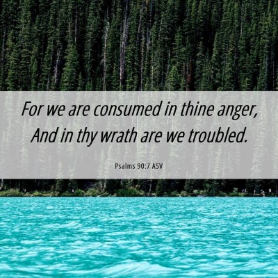 Picture 06 - Psalms 90:7 ASV - For we are consumed in thine anger, And in thy - Bible Verse Picture