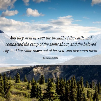 Picture 06 - Revelation 20:9 ASV - And they went up over the breadth of the earth, - Bible Verse Picture