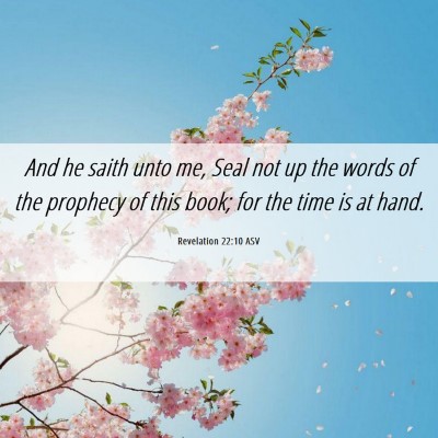 Picture 06 - Revelation 22:10 ASV - And he saith unto me, Seal not up the words of - Bible Verse Picture