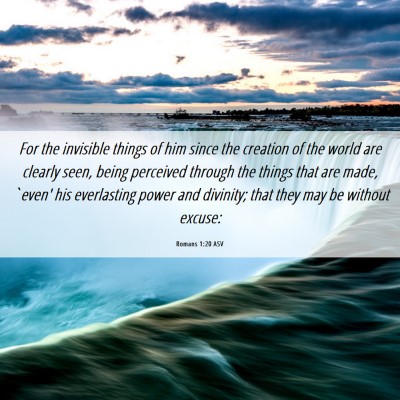 Picture 06 - Romans 1:20 ASV - For the invisible things of him since the - Bible Verse Picture