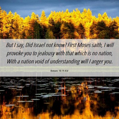 Picture 06 - Romans 10:19 ASV - But I say, Did Israel not know? First Moses - Bible Verse Picture