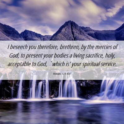 Picture 06 - Romans 12:1 ASV - I beseech you therefore, brethren, by the mercies - Bible Verse Picture