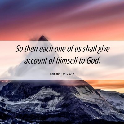 Picture 06 - Romans 14:12 ASV - So then each one of us shall give account of - Bible Verse Picture