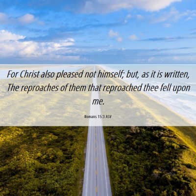 Picture 06 - Romans 15:3 ASV - For Christ also pleased not himself; but, as it - Bible Verse Picture