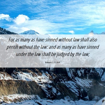 Picture 06 - Romans 2:12 ASV - For as many as have sinned without law shall also - Bible Verse Picture