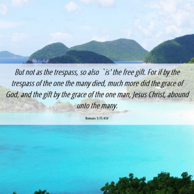 Picture 06 - Romans 5:15 ASV - But not as the trespass, so also `is' the free - Bible Verse Picture