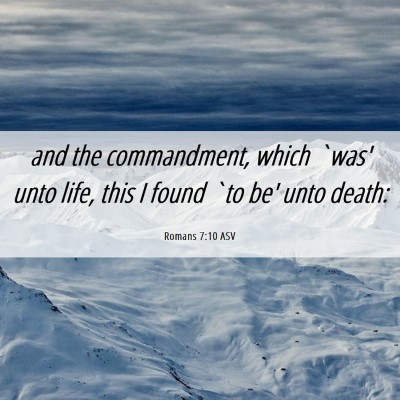 Picture 06 - Romans 7:10 ASV - and the commandment, which `was' unto life, this - Bible Verse Picture