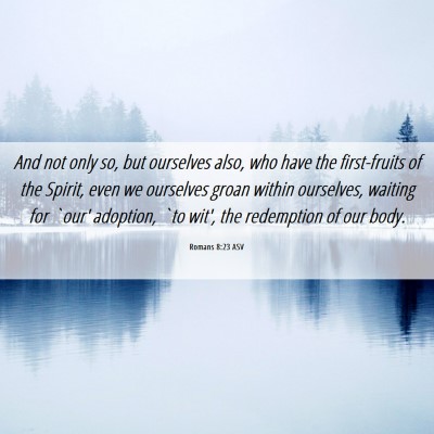 Picture 06 - Romans 8:23 ASV - And not only so, but ourselves also, who have the - Bible Verse Picture